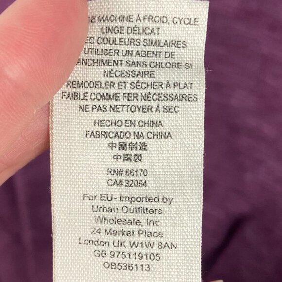 Free People Purple Open Back Split Hem Cowl Neck Turtleneck Sweater Oversized XS - Picture 8 of 10